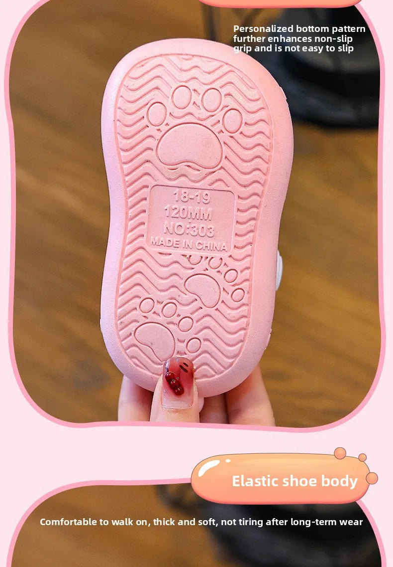 Summer New Baby Slippers Indoor Non-slip Soft Bottom Comfort Fashion Cute Children's Hole Shoes Boys Girls Kid Outdoors Sandals