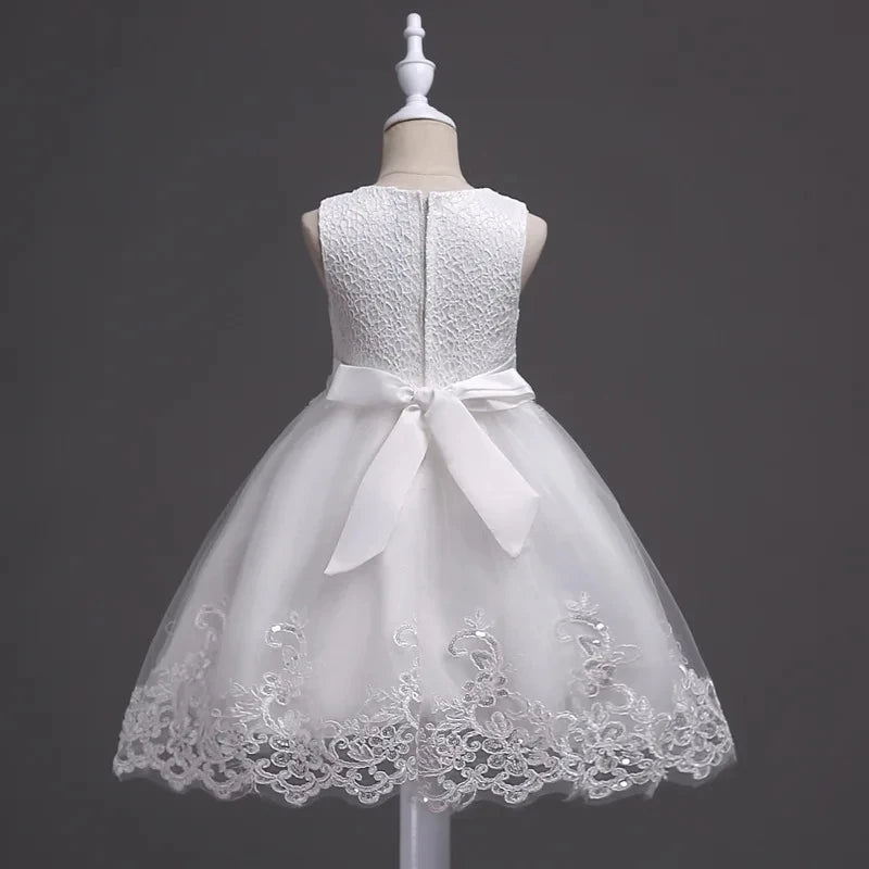 Embroidery Baby Girls Sequin Tutu Dress Toddler Kids Birthday Party Princess Ball Gown Luxury Dress Baby Girls Baptism Costumes