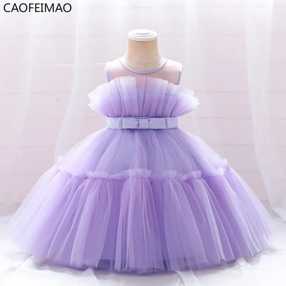 Baby Girls Clothes Toddler Kids Wedding Princess Dress Elegant Birthday Gowns Tulle Bridesmaid Evening Party Christmas Vestidos