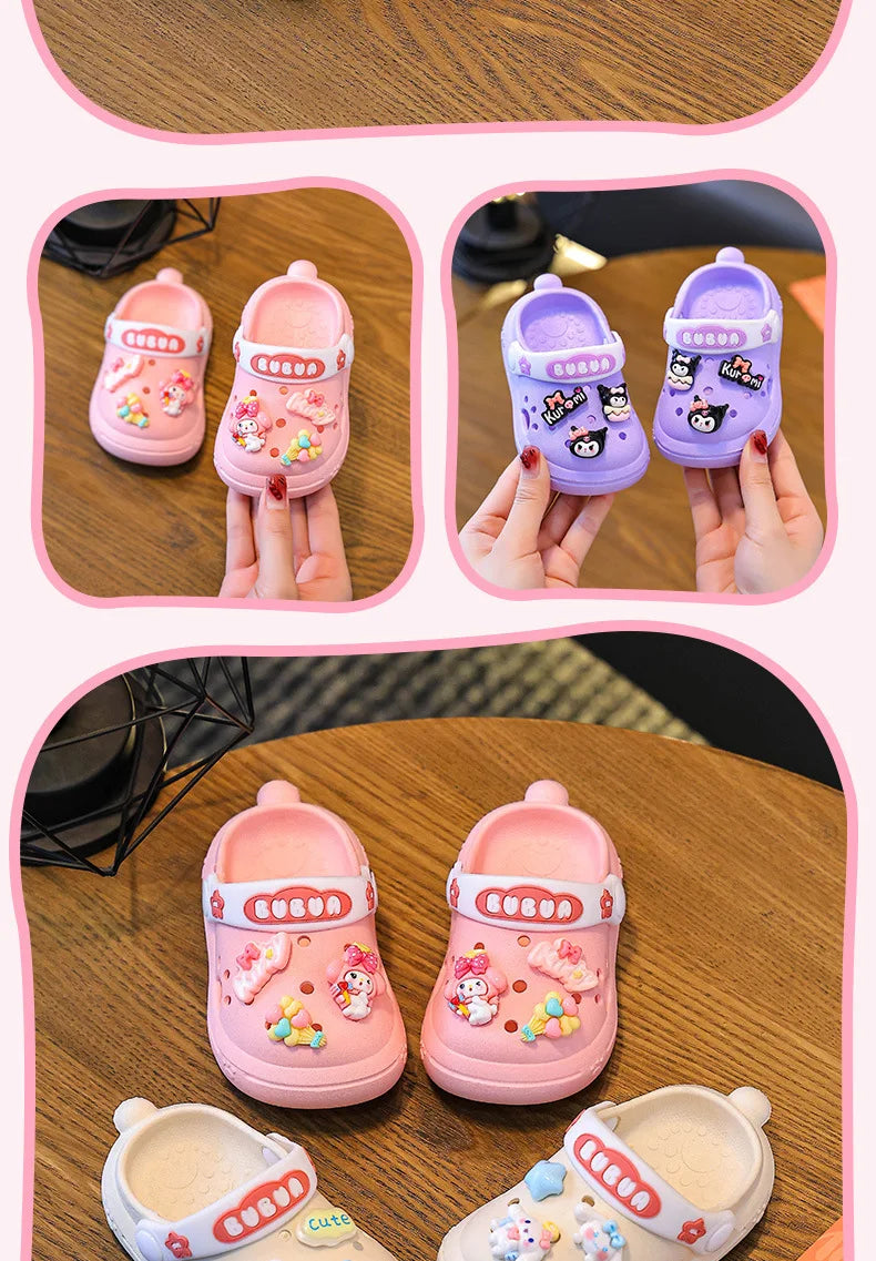 Summer New Baby Slippers Indoor Non-slip Soft Bottom Comfort Fashion Cute Children's Hole Shoes Boys Girls Kid Outdoors Sandals
