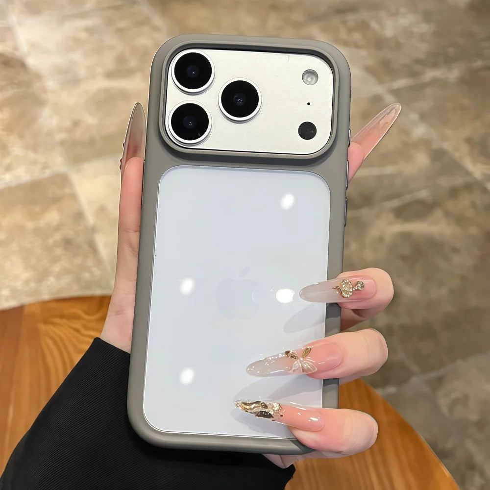 Intelligent Camera Touch Button Crystal Clear Phone Case for iPhone 17 Pro Max 17 Pro 17 Air Transparent Shockproof Cover Funda