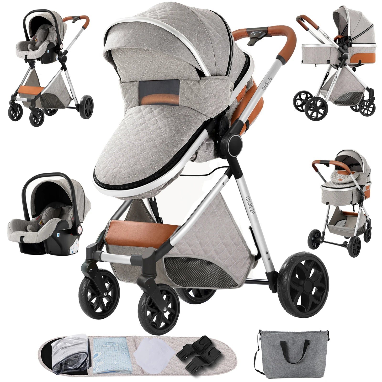 Stroller for baby stroller 3 in 1 stroller with storage basket Light stroller baby cars baby accessories,pram for child car seat