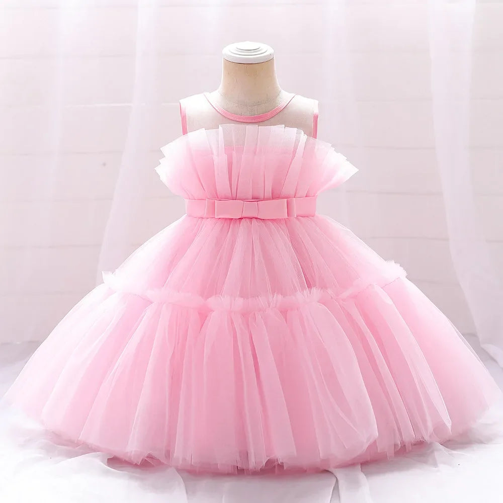 Baby Girls Clothes Toddler Kids Wedding Princess Dress Elegant Birthday Gowns Tulle Bridesmaid Evening Party Christmas Vestidos