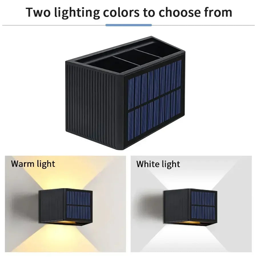 Outdoor Led Solar Light Dusk to Dawn Deck Light Garden Yard Decor Waterproof Wall Light for Garden Yard Porch Landscape Lighting