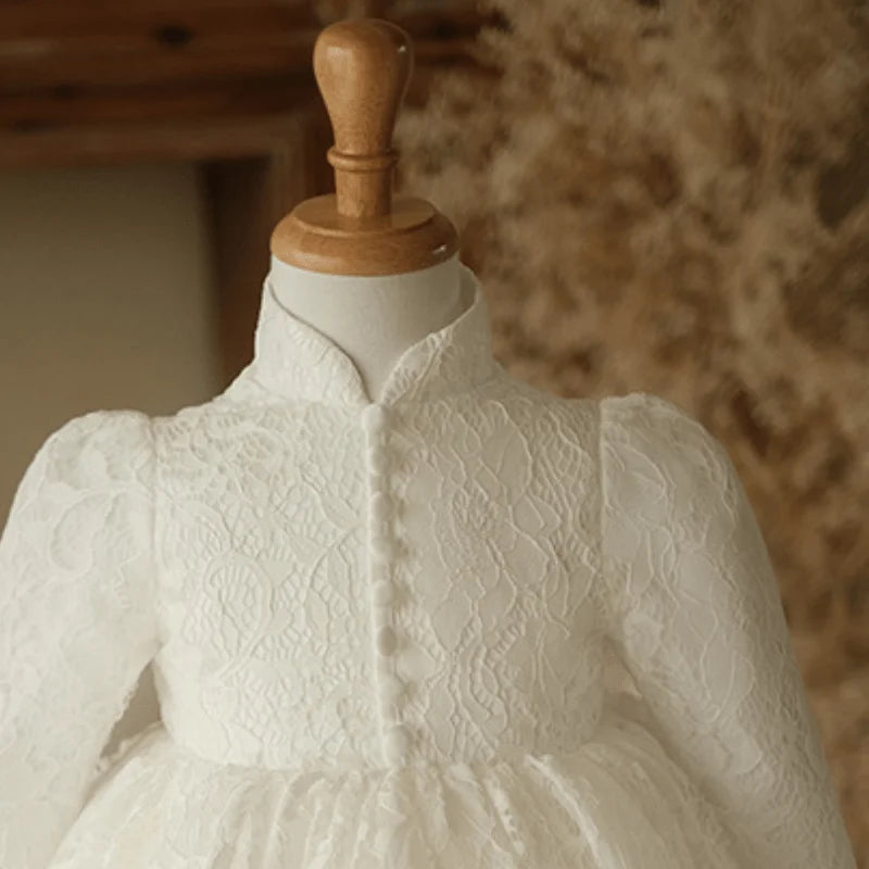 Fashion Baby Girl Princess Lace Tutu Dress Infant Toddler Child Long Sleeve Vestido Party Wedding Birthday Baby Clothes 1-14Y