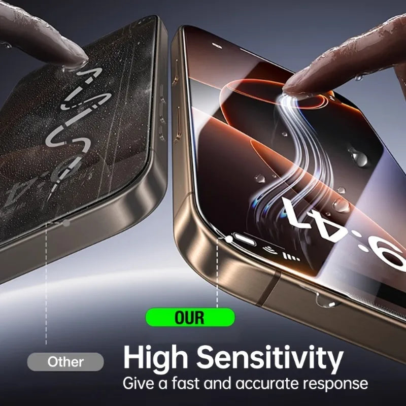 5Pcs Ultra HD 8K Dust Free Screen Protector For iPhone 17 16 15 14 13 12 11 Pro Max 16e Plus 17 Air Glass Easy Installation Box