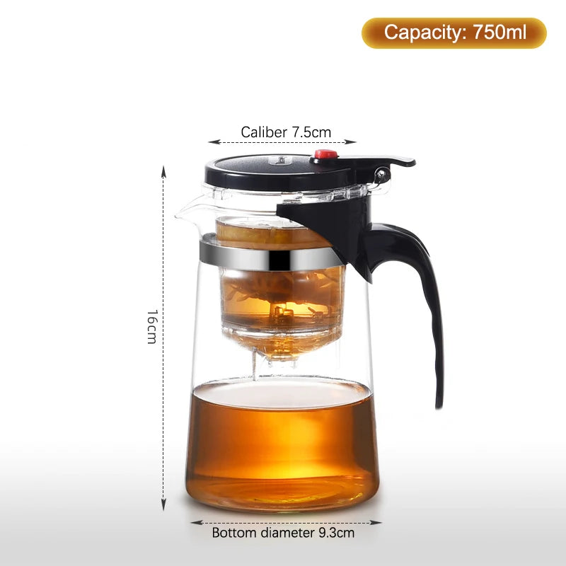 【F】Thick Durable Heat Resistant Glass Teapot Tea Infuser Filter Teawear Scented Tea Container Tea Strainer Teapot Homeware