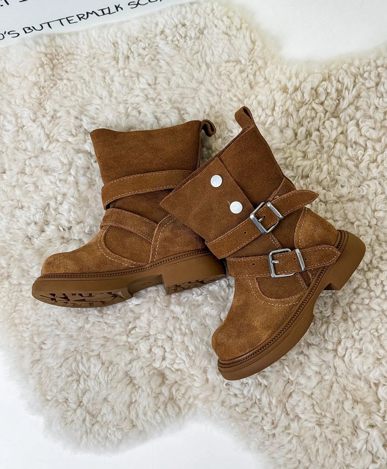 Fashion Baby Girl Retro Solid Short Boots Infant Toddler Child Spring Autumn Winter Mid-calf Platform Shoes Foldable Baby Shoes