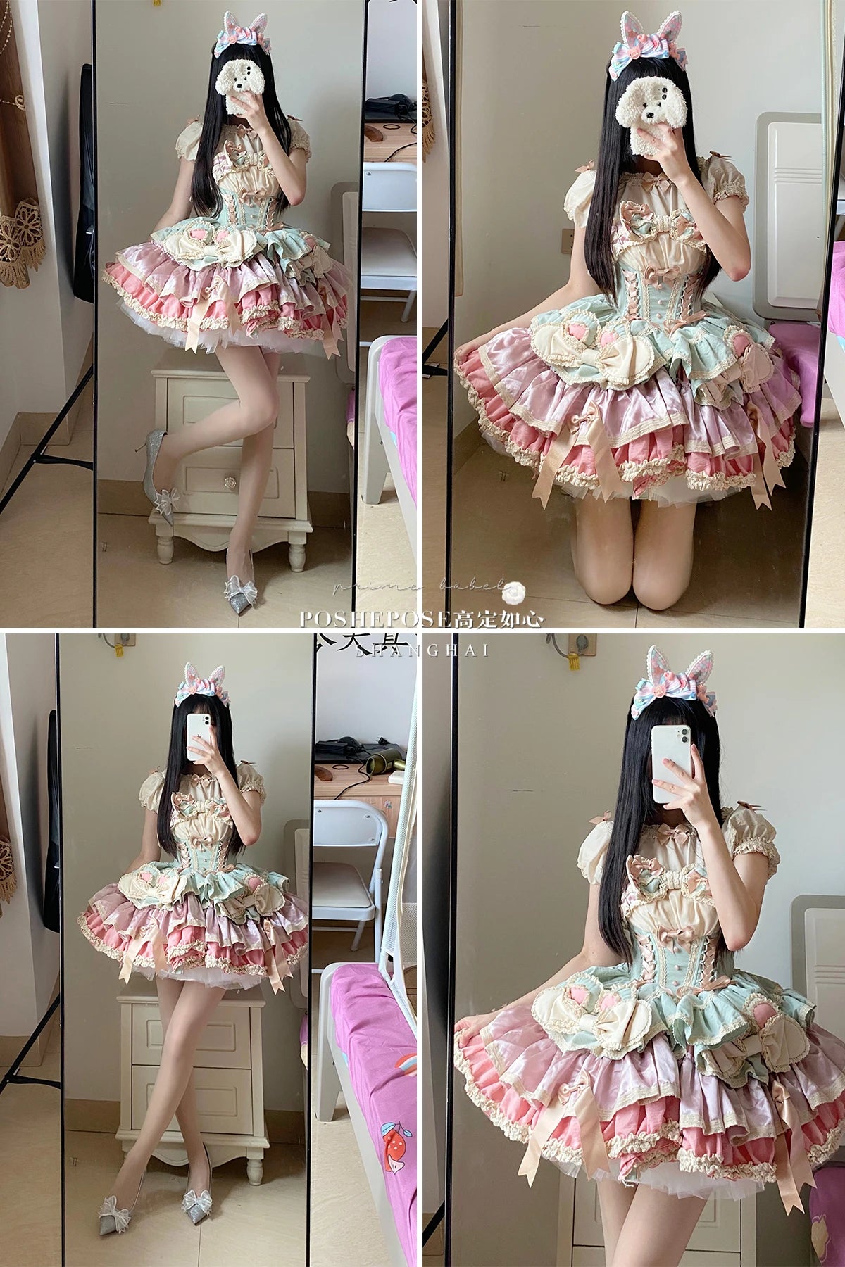 Heavy Industry Elegant Sexy Princess Birthday Dress 3D Big Bow Lace Edge Lace-up Slim Sweet Kawaii Lolita Ball Gown Dress Women