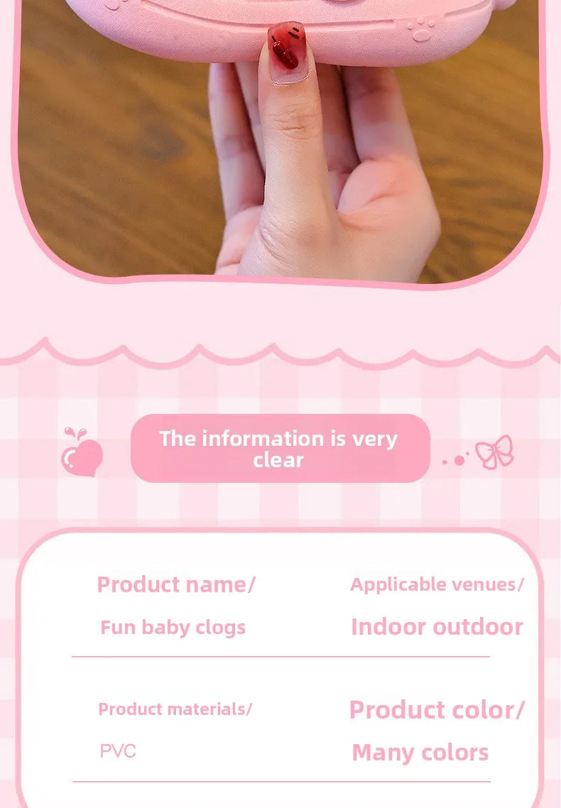 Summer New Baby Slippers Indoor Non-slip Soft Bottom Comfort Fashion Cute Children's Hole Shoes Boys Girls Kid Outdoors Sandals