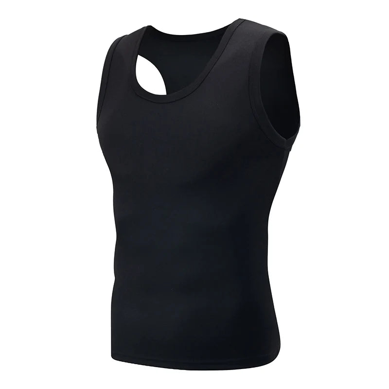 1/3 Piece Men's Classic Four Season Black And White Solid Color Narrow Shoulder Wide Shoulder Vest Comfortable Sportswear