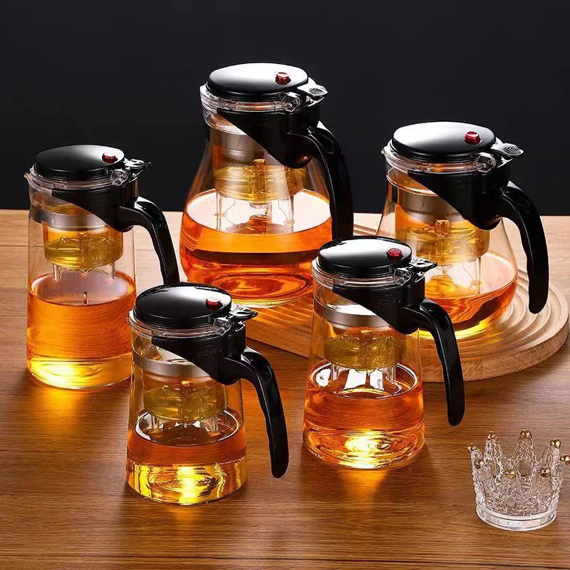 【F】Thick Durable Heat Resistant Glass Teapot Tea Infuser Filter Teawear Scented Tea Container Tea Strainer Teapot Homeware