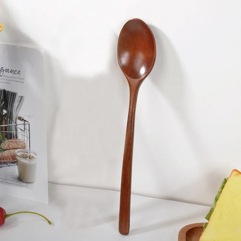 Kitchen Cooking Utensil Tools Wooden Spoon Tableware Soup Tea Spoon Catering Cooking Tool Coffee Soup Teaspoon Honey Spoon