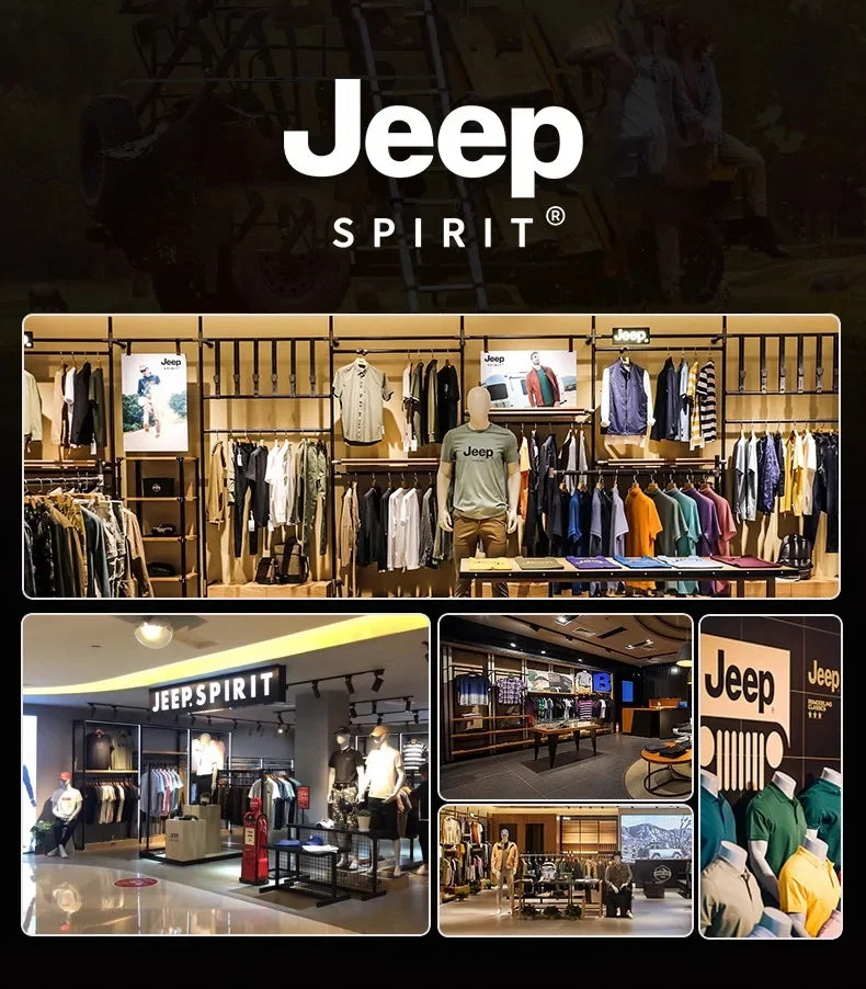 2026 Jeep High-quality Men's Casual Printed All-match Long-sleeved Round-neck Pure Cotton Sweatshirt for Spring and Autumn