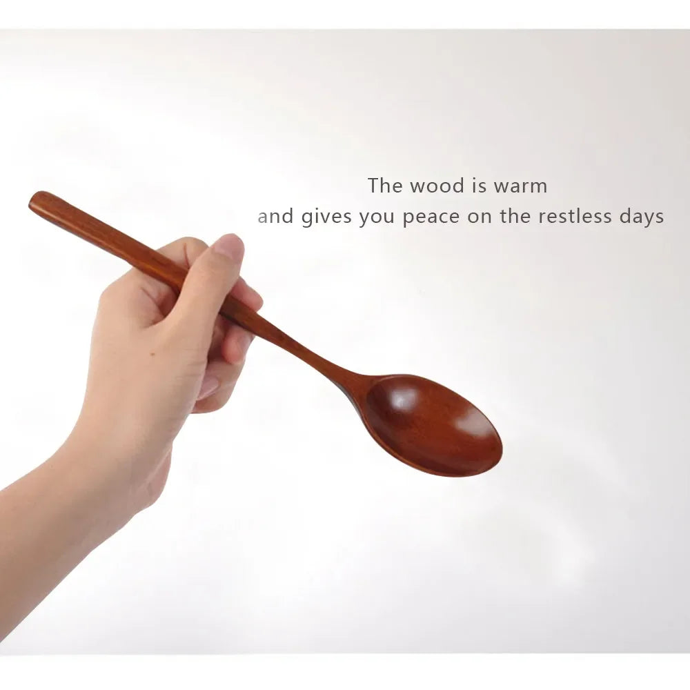 Kitchen Cooking Utensil Tools Wooden Spoon Tableware Soup Tea Spoon Catering Cooking Tool Coffee Soup Teaspoon Honey Spoon