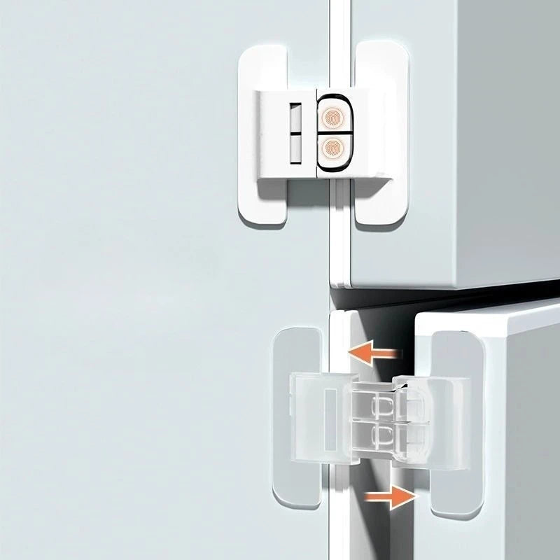 Window Lock, Punching-free, Self-adhesive and Child-proof Fastening, Refrigerator Door Closer, Drawer and Cabinet Safety Lock
