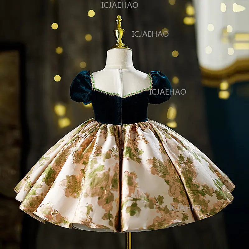 2026 Baby First Birthday Flower Girl Wedding Princess Dress Pageant Formal Kids Children Performance Evening Gown Party Outfit