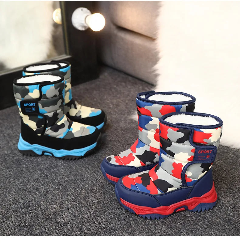 Bota Platform Kid Snow Boot 2023 Winter NewCasual Boy Cotton Shoe Warm Girl Boot Plush Ankle Boot Cotton Boot Kid Boot Girl Shoe
