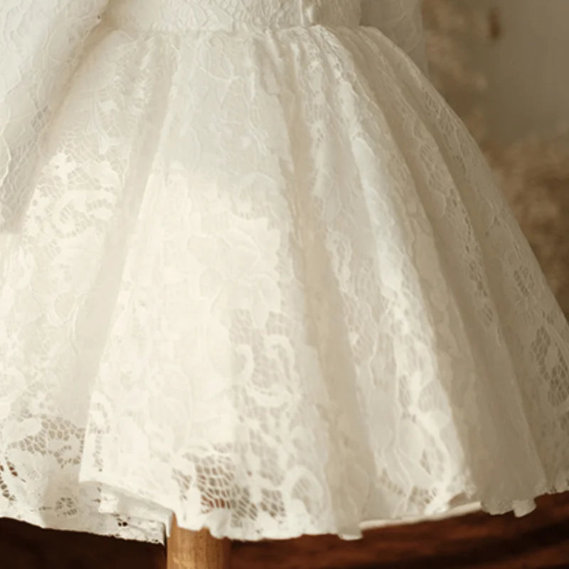 Fashion Baby Girl Princess Lace Tutu Dress Infant Toddler Child Long Sleeve Vestido Party Wedding Birthday Baby Clothes 1-14Y