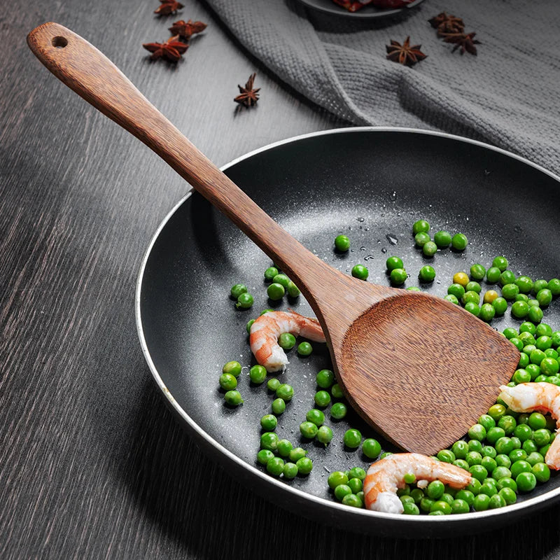 Kitchen Utensils Set Non-Stick  Cookware for Kitchen Wooden Handle Soup spoon spatula Rice spoon shovel Kitchen Accessories