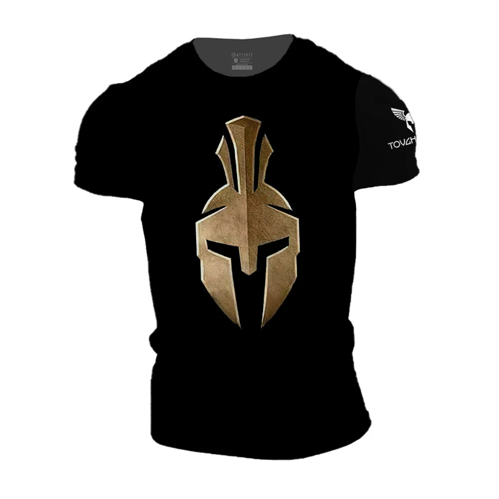 2023 Super New Spartan Warrior Fitness Sports 3D Printed T-shirt Unisex Short Sleeve Breathable Outdoor Casual Street Top 6XL