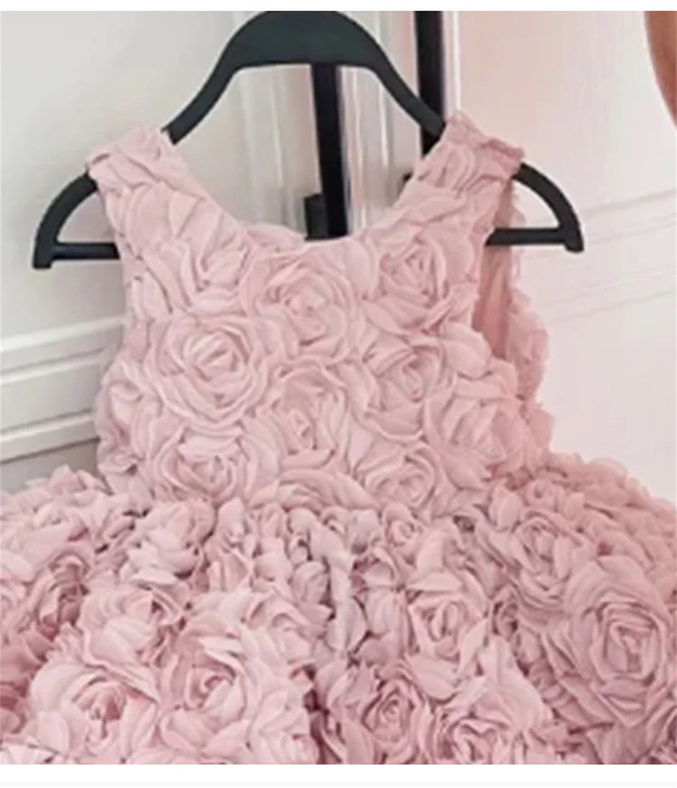 Baby Dress 2023 New Summer Girls' Dress for Children' Floral Baby Princess Tutu Dress Birthday Party Children's Wear Girls Dress