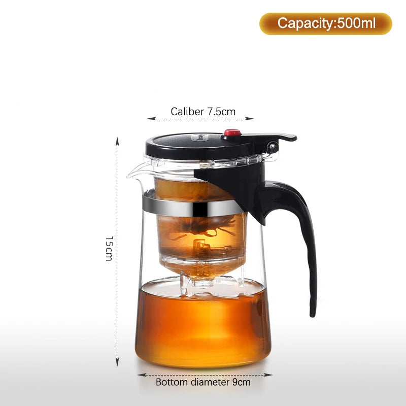 【F】Thick Durable Heat Resistant Glass Teapot Tea Infuser Filter Teawear Scented Tea Container Tea Strainer Teapot Homeware