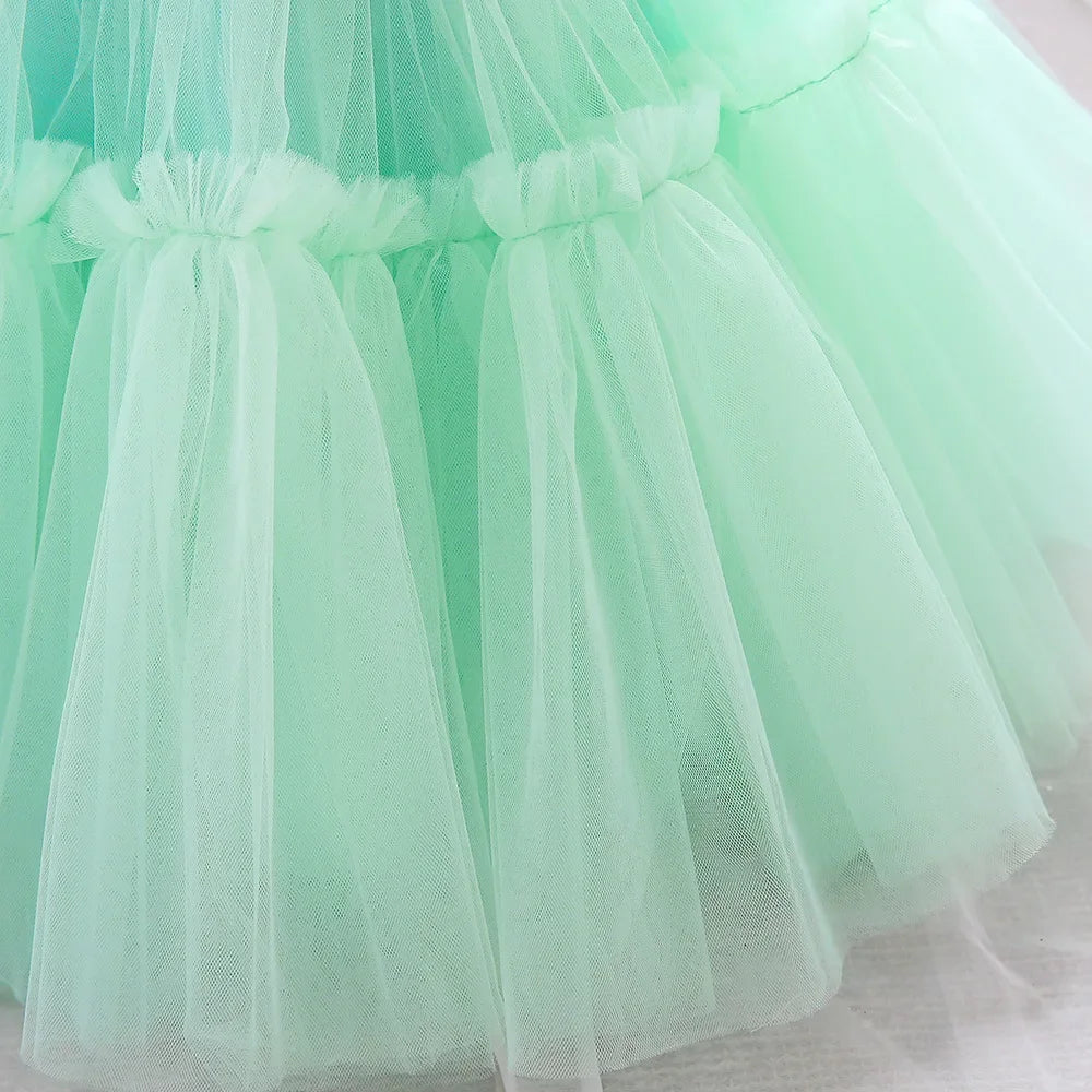 Baby Girls Clothes Toddler Kids Wedding Princess Dress Elegant Birthday Gowns Tulle Bridesmaid Evening Party Christmas Vestidos