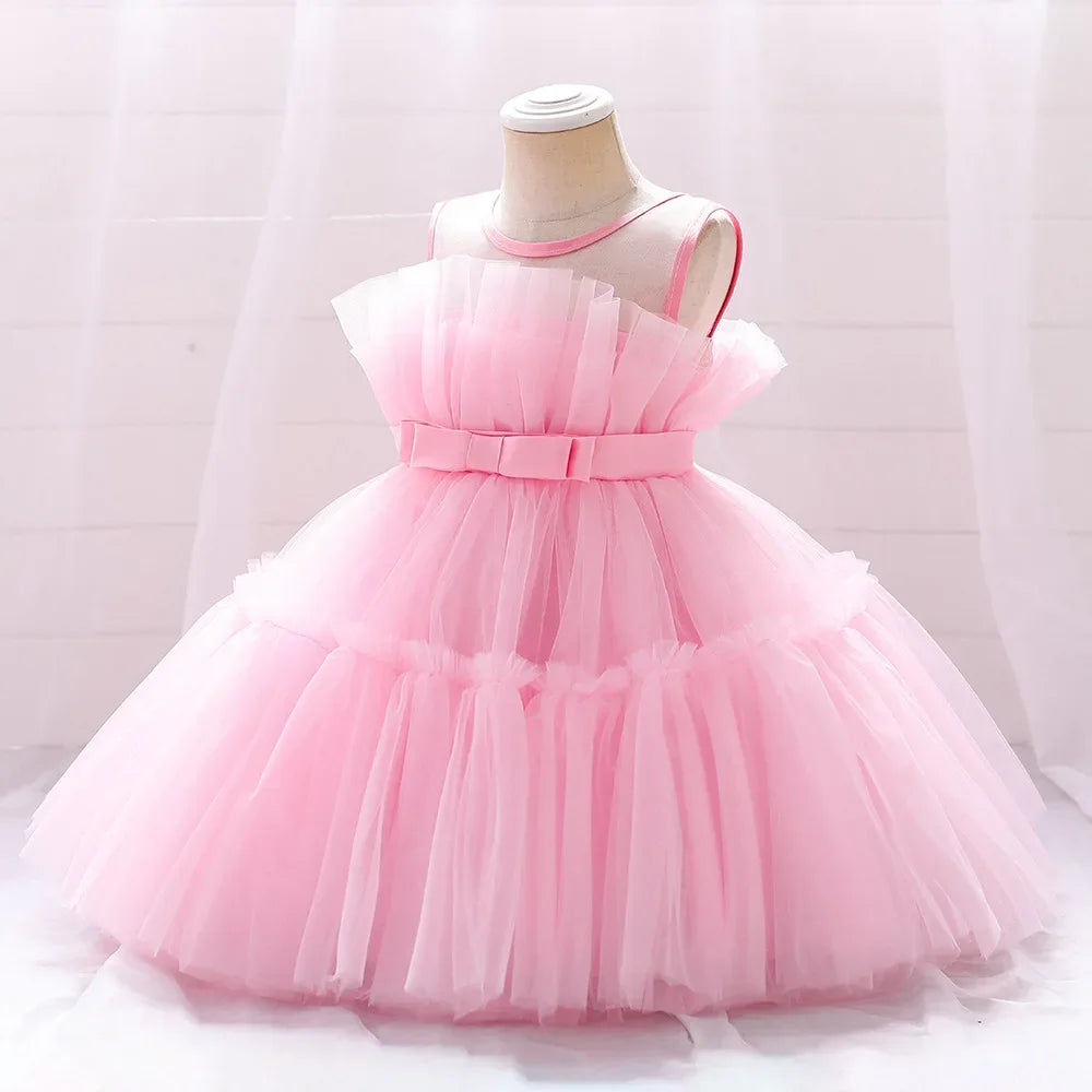 Baby Girls Clothes Toddler Kids Wedding Princess Dress Elegant Birthday Gowns Tulle Bridesmaid Evening Party Christmas Vestidos