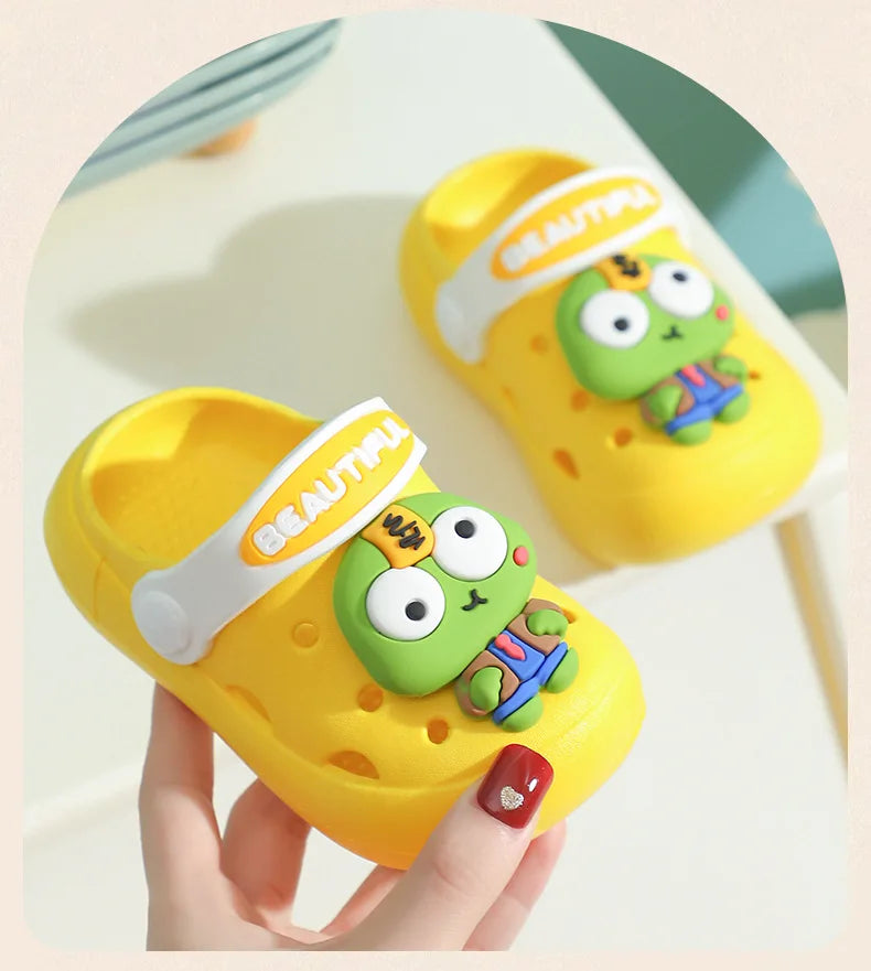 Summer New Baby Slippers Indoor Non-slip Soft Bottom Comfort Fashion Cute Children's Hole Shoes Boys Girls Kid Outdoors Sandals