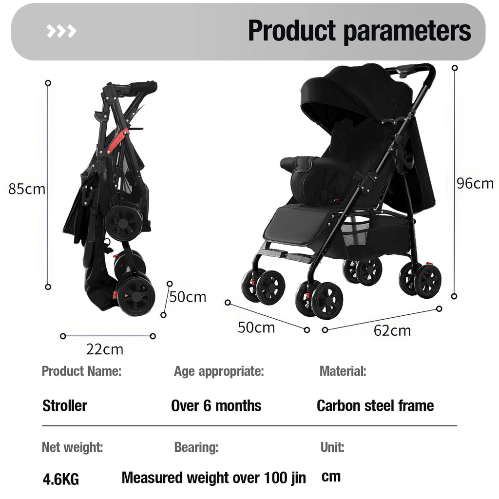 Stroller for baby stroller 3 in 1 stroller with storage basket Light stroller baby cars baby accessories,pram for child car seat