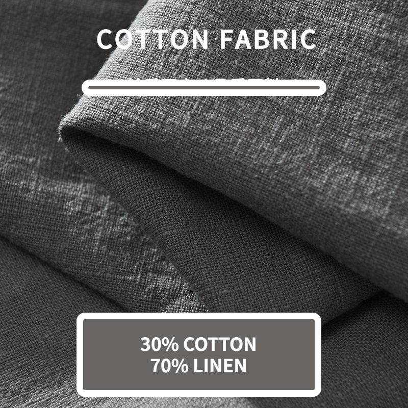Summer New Linen Cotton Casual Shirt for Men Clothing Vintage Short Sleeve Streetwear C2759