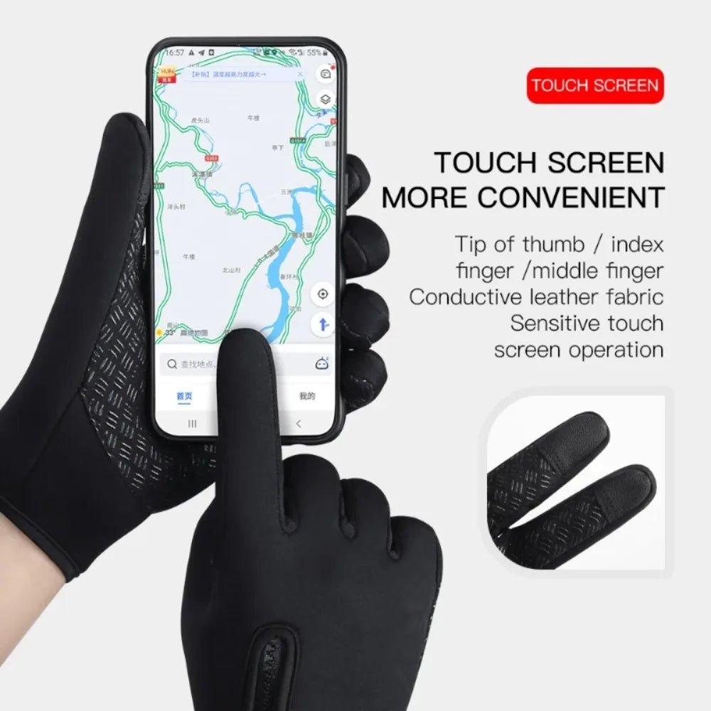 Winter Gloves For Men Women Touchscreen Warm Outdoor Cycling Driving Motorcycle Cold Gloves Windproof Non Slip Gloves
