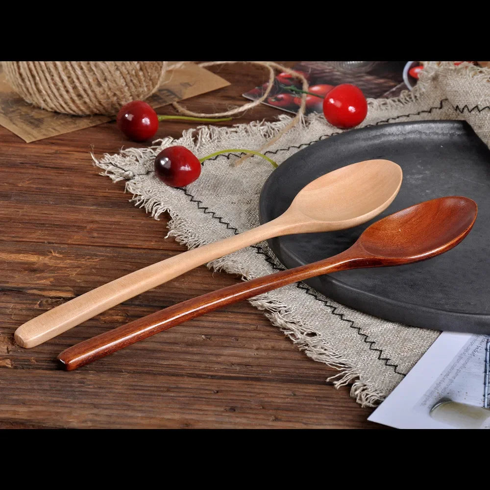 Kitchen Cooking Utensil Tools Wooden Spoon Tableware Soup Tea Spoon Catering Cooking Tool Coffee Soup Teaspoon Honey Spoon