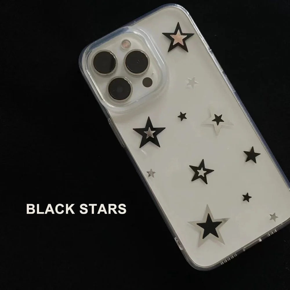 Full Screen Pentagram Phone Case For iPhone 17 Pro Max Air X XR XS Max 7 8 Plus 16 15 14 13 12 11 Y2K Star Soft Back Cover