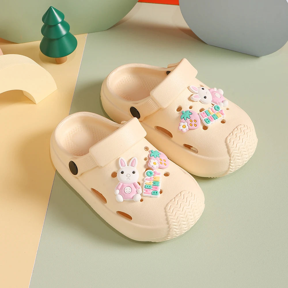 Slippers Baby Shoe Sandals Mules Breathable Girls Slippers with Soft Sole for Indoor Outdoor Activities and Anti-Slip Design
