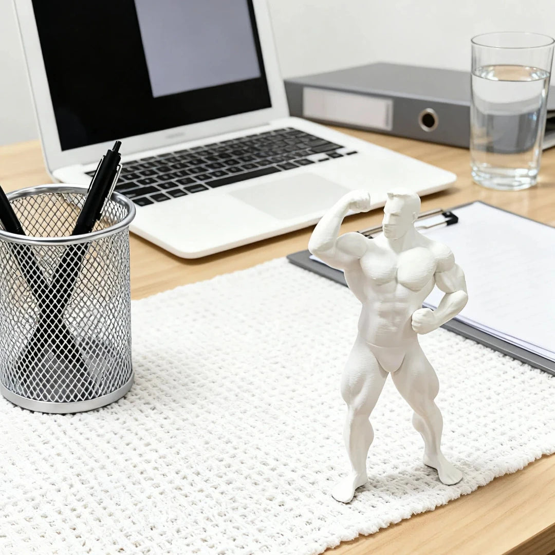 Miniature muscular man model desktop ornament; strong sense of fitness style desk decoration; home art small ornament.