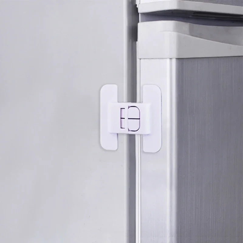 Window Lock, Punching-free, Self-adhesive and Child-proof Fastening, Refrigerator Door Closer, Drawer and Cabinet Safety Lock