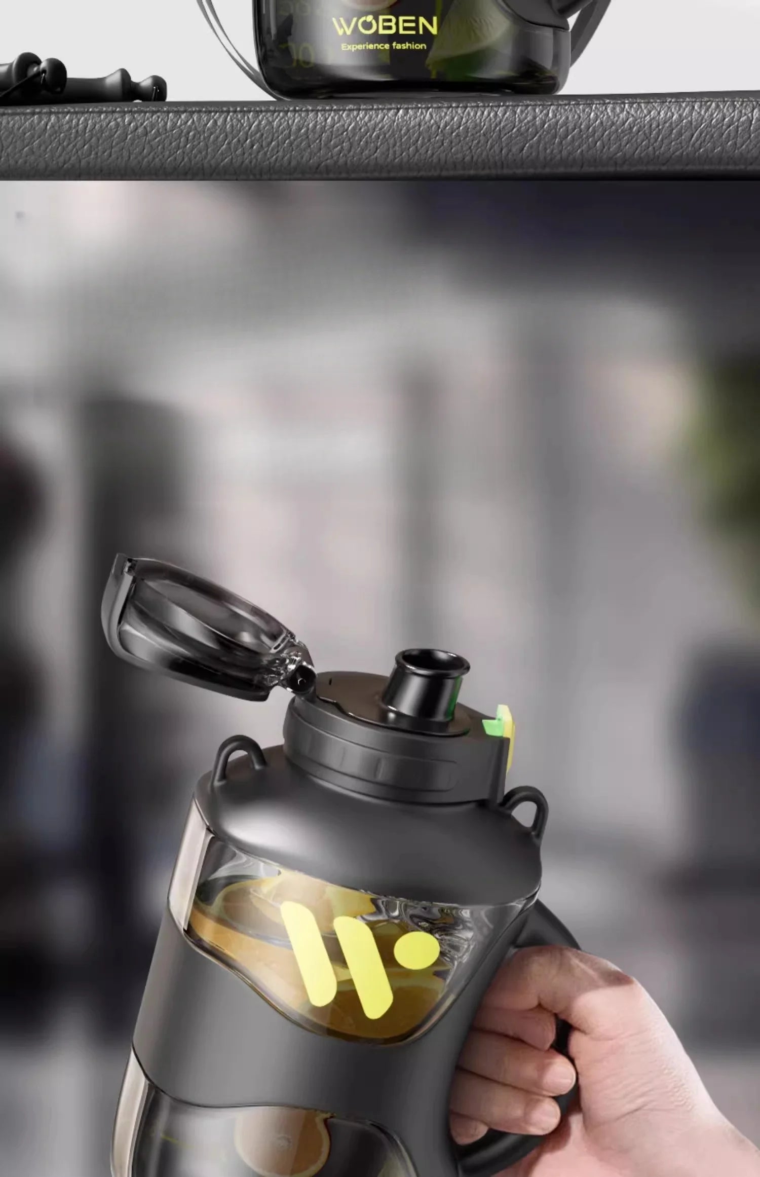 GIANXI Large Capacity Sports Kettle With Scale Portable Fitness One Key Open Lid Direct Drinking Tonton Bucket