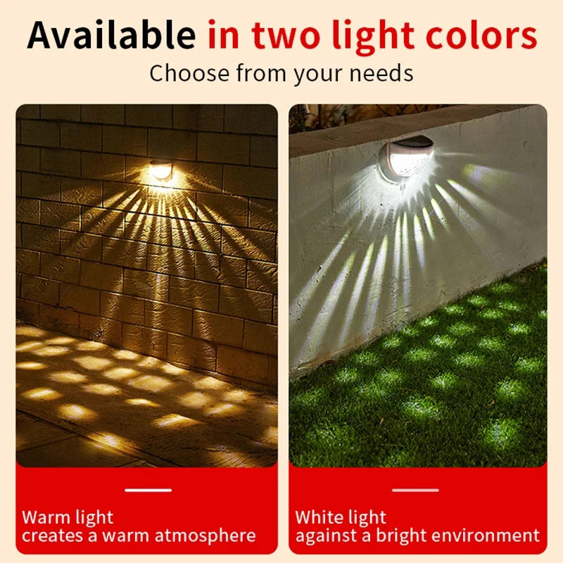 Outdoor Solar Garden Light Control Induction Energy Saving Waterproof Garden Wall Light For Courtyard Fence Decoration Lighting