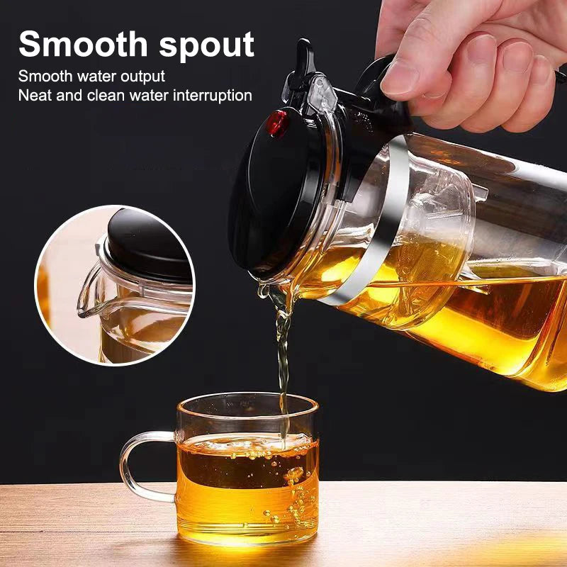 【F】Thick Durable Heat Resistant Glass Teapot Tea Infuser Filter Teawear Scented Tea Container Tea Strainer Teapot Homeware
