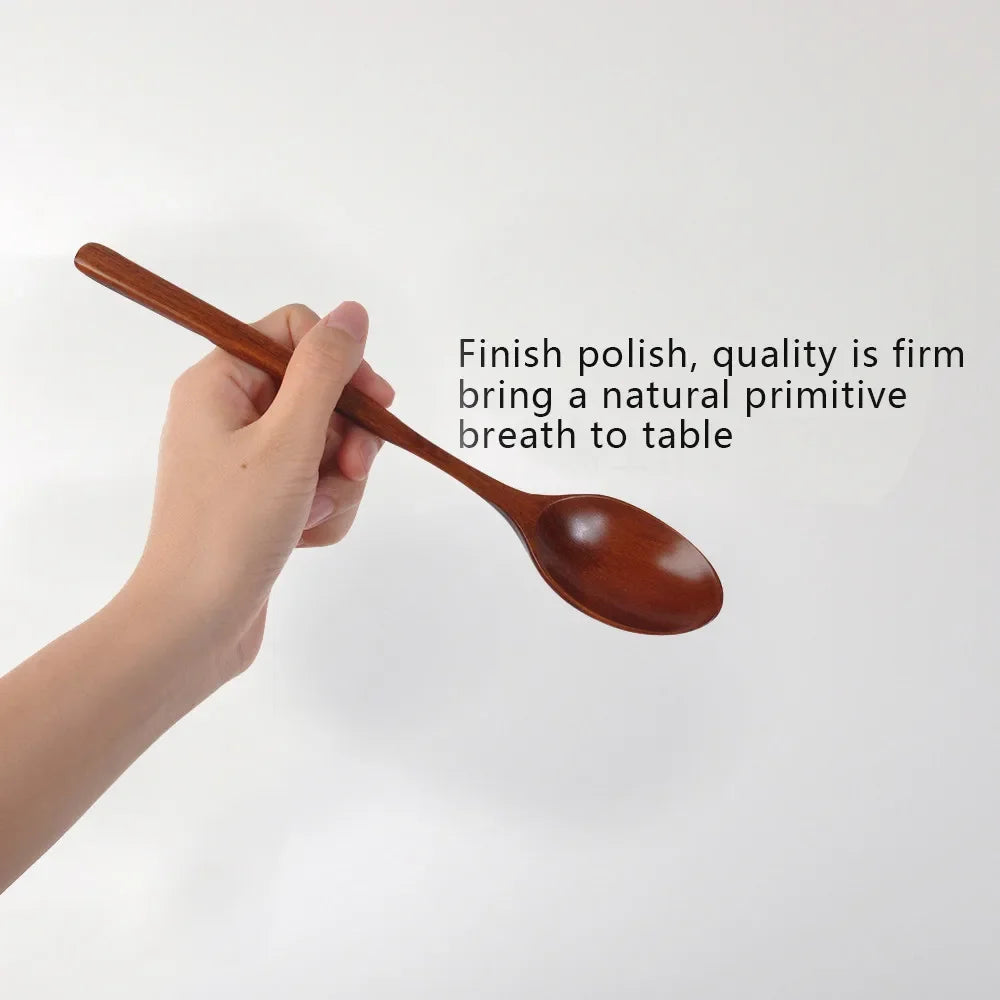 Kitchen Cooking Utensil Tools Wooden Spoon Tableware Soup Tea Spoon Catering Cooking Tool Coffee Soup Teaspoon Honey Spoon
