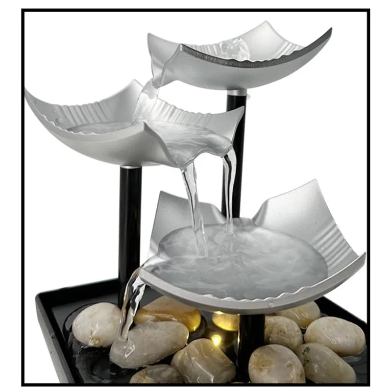Office Home  Decoration Water Fountain Indoor Waterfall for Interior Decoration Office Home Tabletop Feng Shui Water Landscape