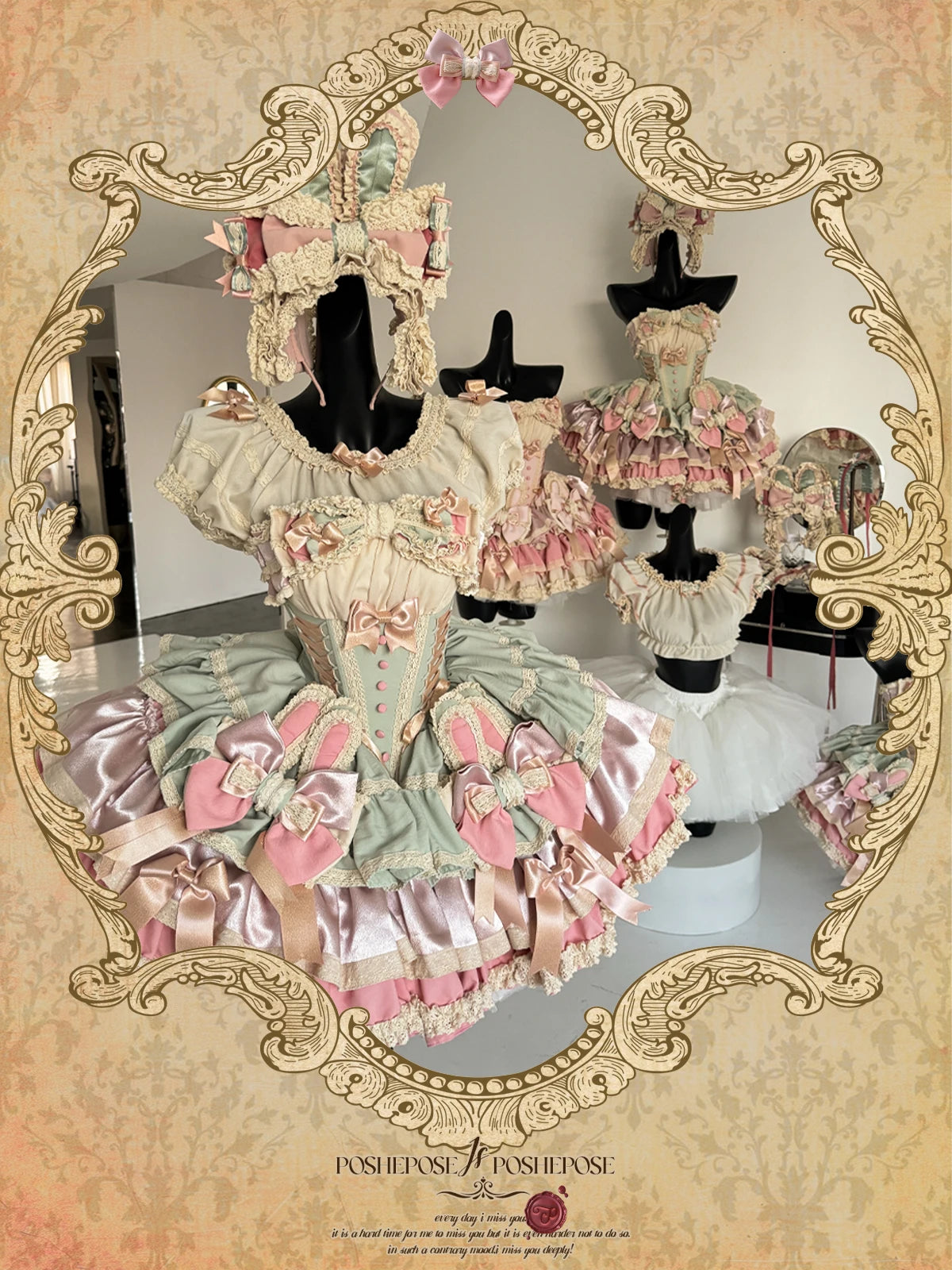 Heavy Industry Elegant Sexy Princess Birthday Dress 3D Big Bow Lace Edge Lace-up Slim Sweet Kawaii Lolita Ball Gown Dress Women