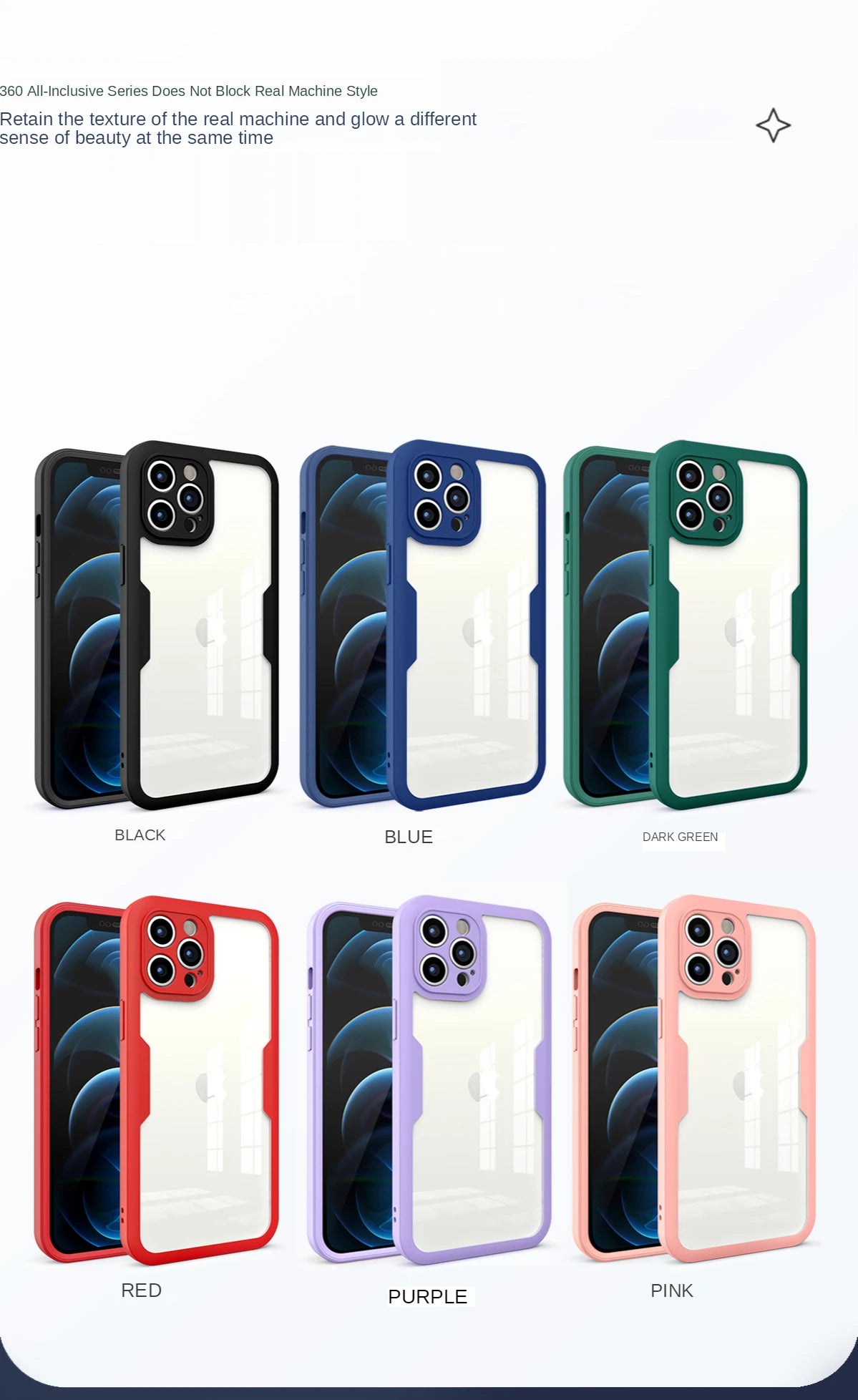 360 Full Body Protection Transparent Phone Case For iPhone 17 16 15 14 Pro Max 11 12 13 X XR XS 7 Soft Front Screen Bumper Cover