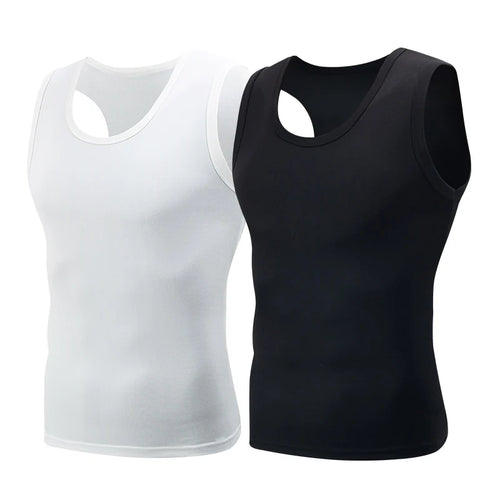 1/3 Piece Men's Classic Four Season Black And White Solid Color Narrow Shoulder Wide Shoulder Vest Comfortable Sportswear