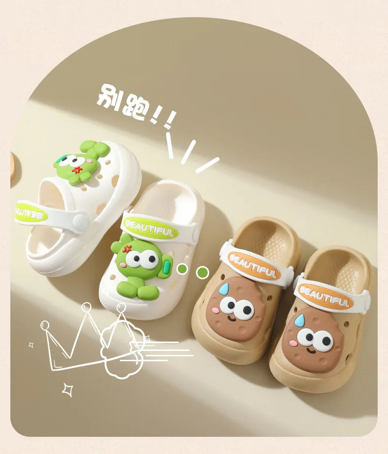 Summer New Baby Slippers Indoor Non-slip Soft Bottom Comfort Fashion Cute Children's Hole Shoes Boys Girls Kid Outdoors Sandals