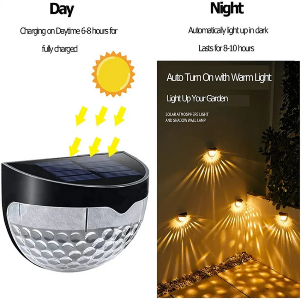 Outdoor Solar Garden Light Control Induction Energy Saving Waterproof Garden Wall Light For Courtyard Fence Decoration Lighting