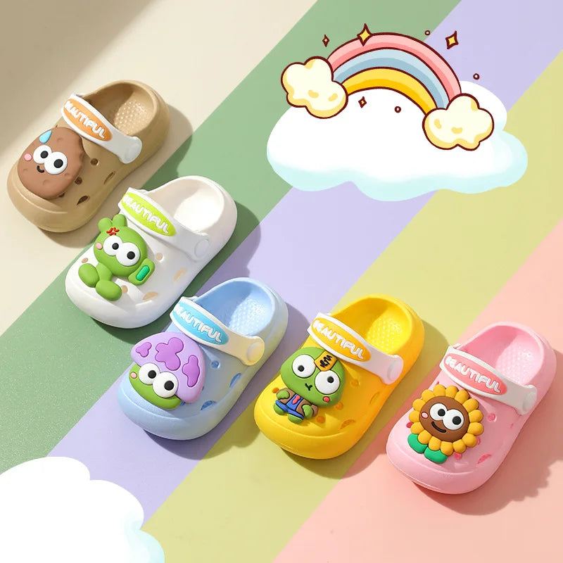 Summer New Baby Slippers Indoor Non-slip Soft Bottom Comfort Fashion Cute Children's Hole Shoes Boys Girls Kid Outdoors Sandals