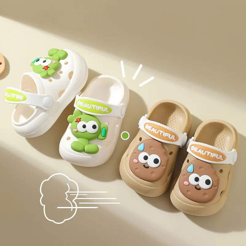 Summer New Baby Slippers Indoor Non-slip Soft Bottom Comfort Fashion Cute Children's Hole Shoes Boys Girls Kid Outdoors Sandals